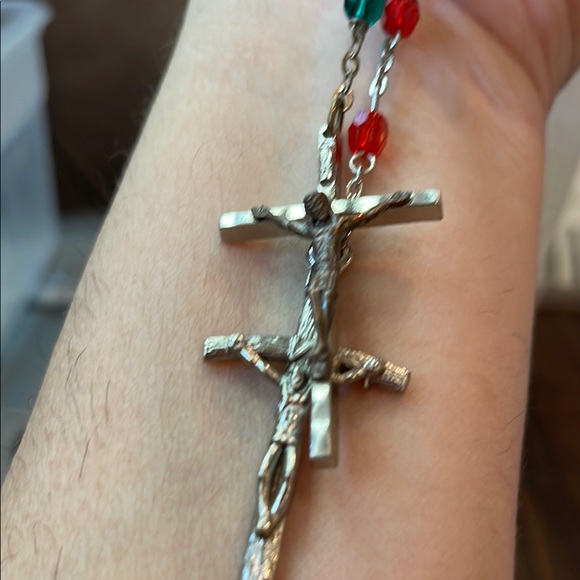 Several  Beaded Cross Rosary Necklaces - Picture 2 of 9